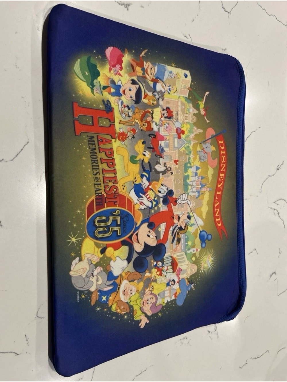 Disneyland 15" Laptop Neoprene Sleeve Cover Reversible Since '55 Disney